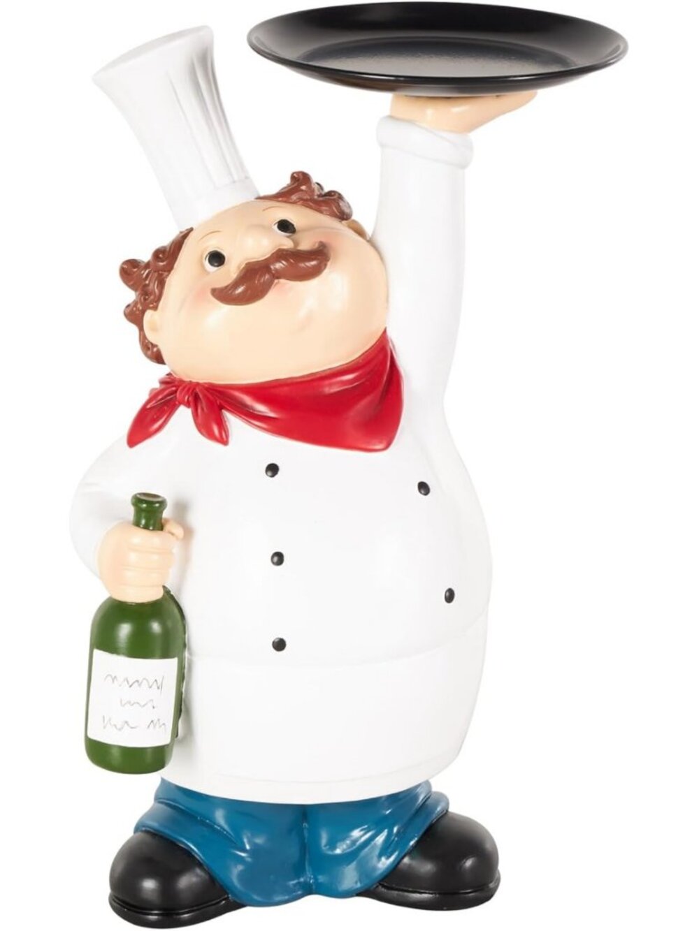 Chef Decorative Sculpture Figurine for Kitchen Decor - 9" Polystone Accent